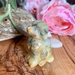 Crazy Lace Agate Dog ✨🐶💛🤎